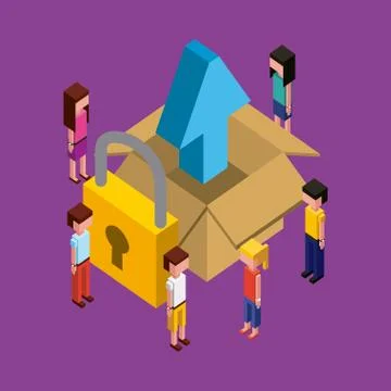 People working creative process Stock Illustration