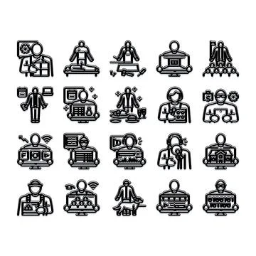 People working in different professions and careers Illustrazione stock
