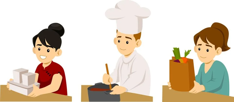 People working Stock Illustration