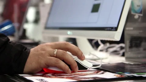 People Working In The Internet Cafe Stock-Footage 70782178