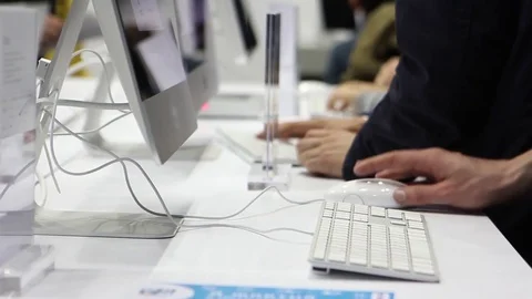 People Working In The Internet Cafe Stock Footage 70782507