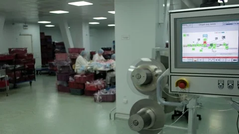 People Working in the Laboratory, Computer in Laboratory Video stock 73690571