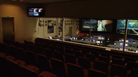 People Working In Mission Control Center Video stock 99084087