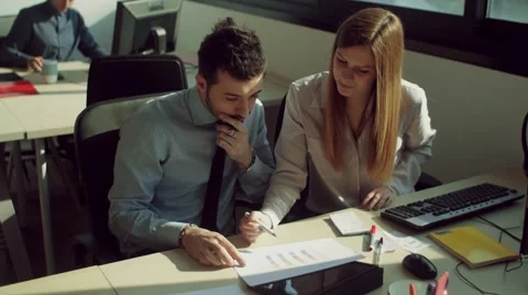 People working in the office Stock Footage 62430642