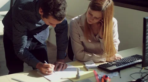 People working in the office Stock Footage 62430845