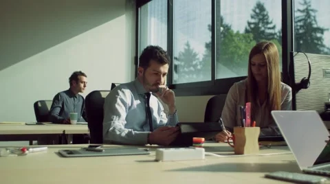 People working in the office Stock Footage 62431983