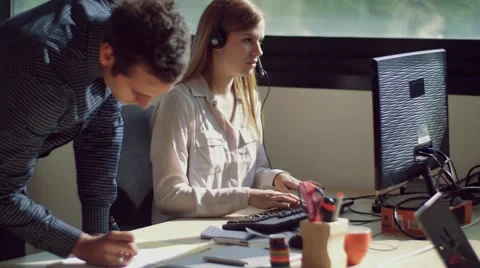 People working in the office Stock Footage 62432094