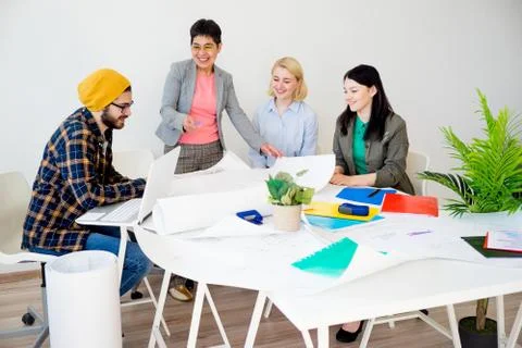 People working on a project Stock Photos