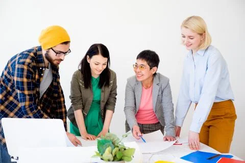 People working on a project Stock Photos