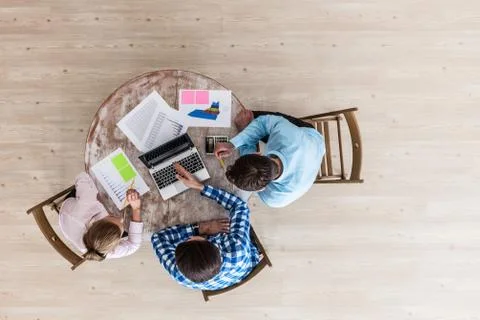 People working with reports Stock Photos