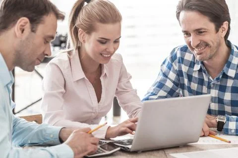 People working with reports Stock Photos