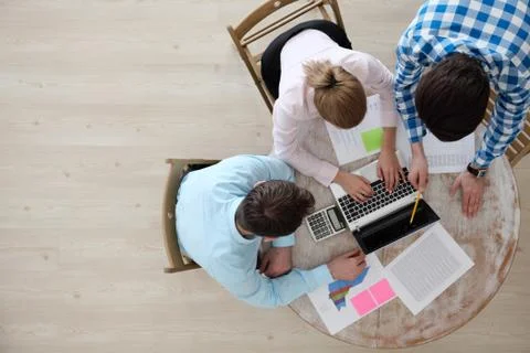 People working with reports Stock Photos