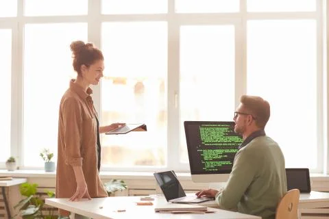 People working with software 스톡 사진