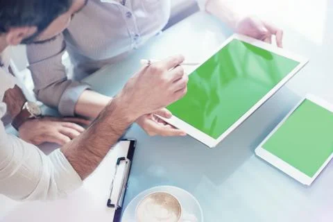 People working with tablet pc Stock Photos