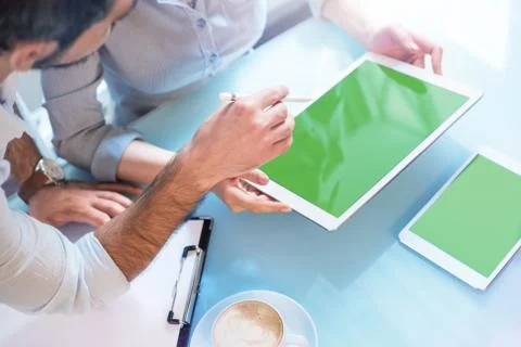 People working with tablet pc Stock Photos