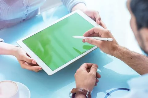 People working with tablet pc 스톡 사진