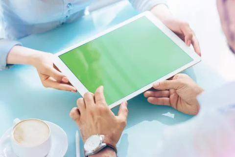 People working with tablet pc Fotos de archivo