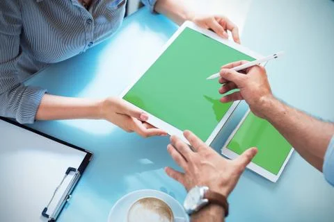 People working with tablet pc 写真素材