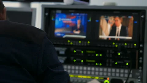 People working in tv Studio Stock Footage 101585830