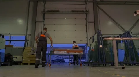 People working in warehouse Stock Footage 62546546