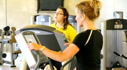 People workout at gym Stock Footage 620643
