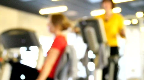 People workout at gym Stock Footage 620651