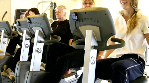 People workout at gym Stock Footage 620654