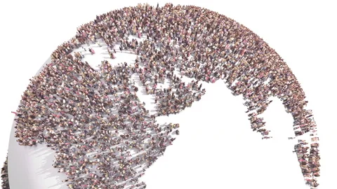 People of the World. Human Overpopulation. Stock Footage 90219976