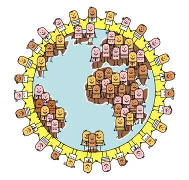People &amp; world Stock Illustration