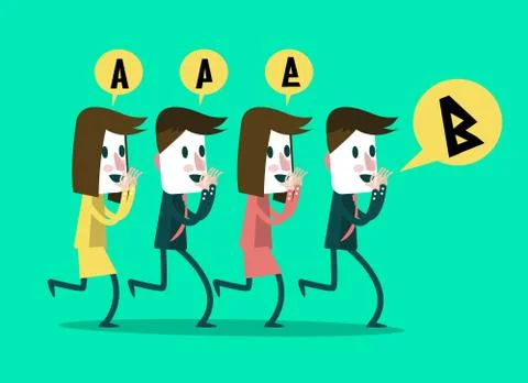 People wrong communication. Stock Illustration