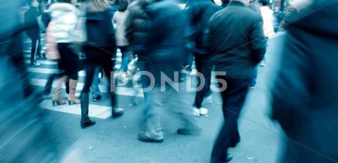 People on zebra crossing Stock Photos