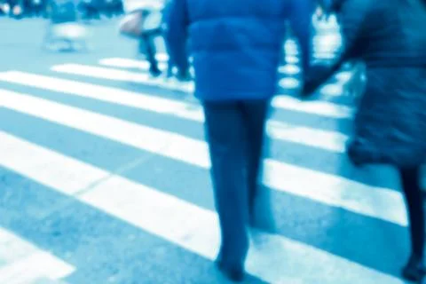 People on zebra crossing Foto stock