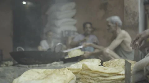 Peoples bake bread Stock Footage 50047277