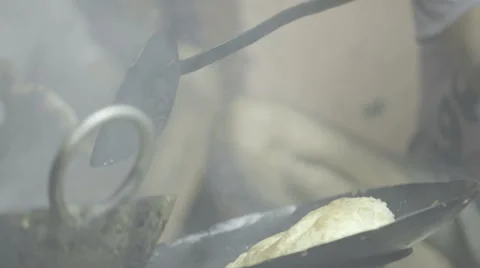 Peoples bake bread Video stock 50047878