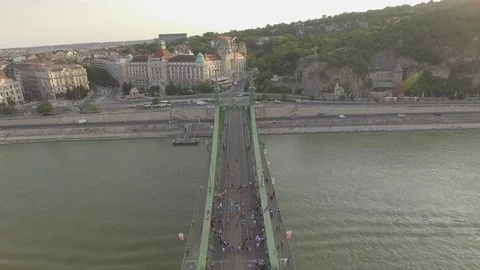 Peoples bridge, closed from traffic Stock Footage 83427714