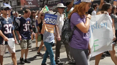 Peoples climate change march Video stock 41869326