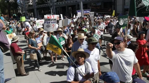 Peoples climate change march Video stock 41869849