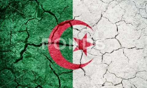 People's Democratic Republic of Algeria flag Stock Photos