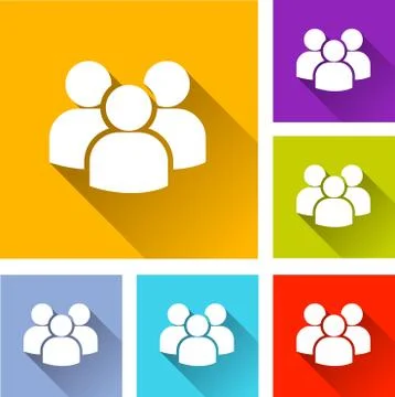 Peoples icons Stock Illustration