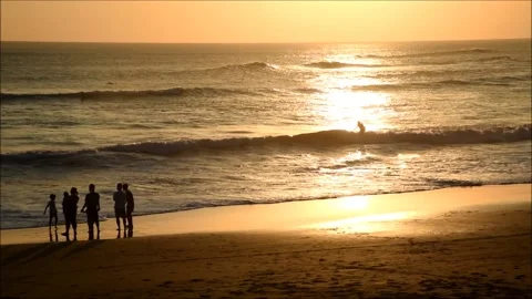 Peoples play on the beach Stock Footage 153230520