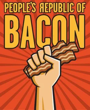 Peoples Republic of Bacon Stock Illustration