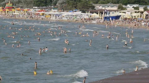 Peoples On sea Beach Stock Footage 52432199