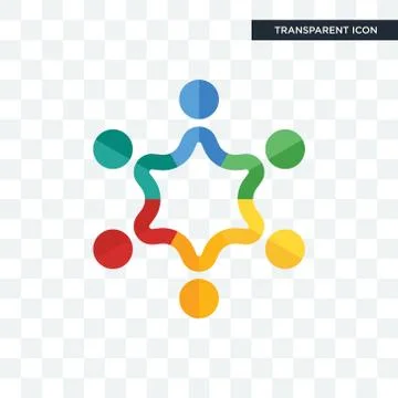 Peoples vector icon isolated on transparent background, peoples logo design Stock Illustration