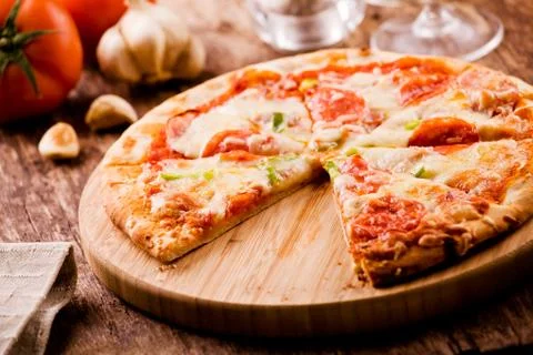 Peperoni Pizza Stock Photos