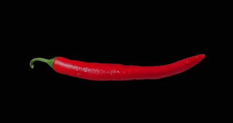 Peperoni rotating with black background Stock Footage 233580255