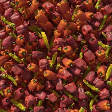 Pepper 3d illustration isolated on the white background Stock Illustration