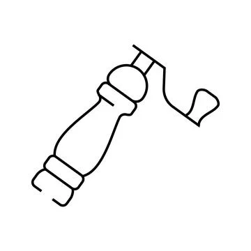Pepper add line icon vector illustration Stock Illustration