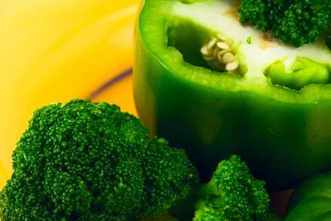 Pepper and broccoli Stock Photos