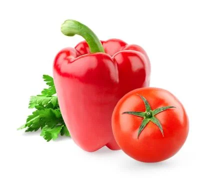 Pepper and tomato Stock Photos