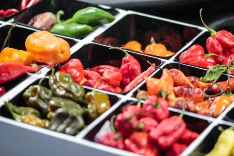 Pepper assortiment Stock Photos